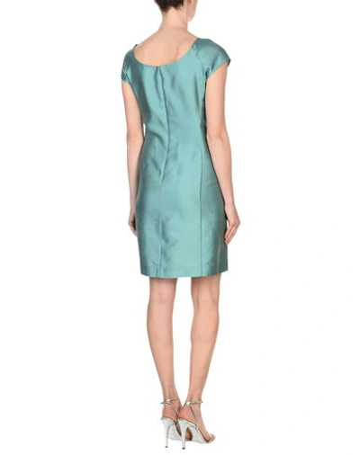 Shop Armani Collezioni Short Dresses In Light Green