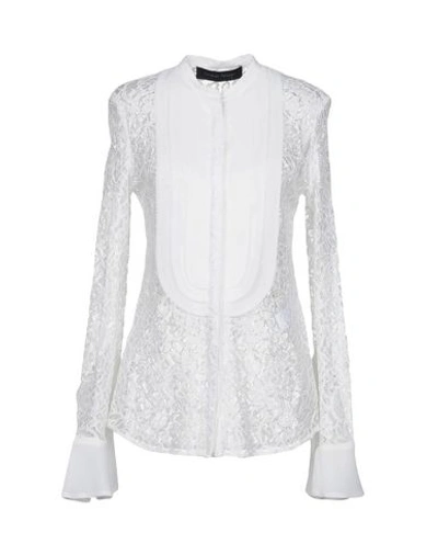 Shop Christian Pellizzari Lace Shirts & Blouses In White