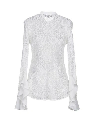 Shop Christian Pellizzari Lace Shirts & Blouses In White