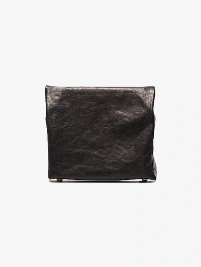 Shop Simon Miller Black Lunchbox 20 Leather Clutch Bag