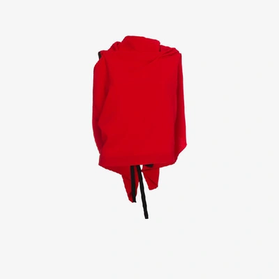 Shop Roland Mouret Eugene Draped Top In Red