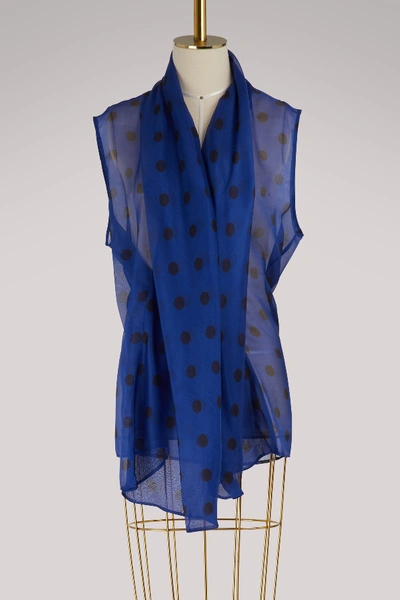 Shop Haider Ackermann Silk Wrap Top In Blue
