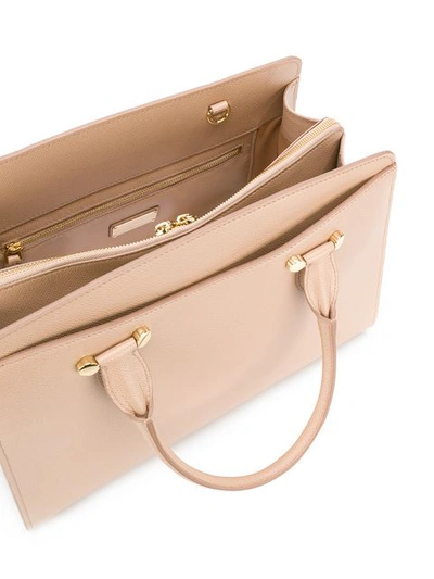 Shop Ferragamo Salvatore  Double Handle Tote Bag - Neutrals