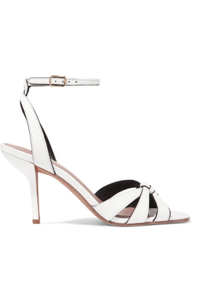 Shop Diane Von Furstenberg Felicity Leather Sandals In White