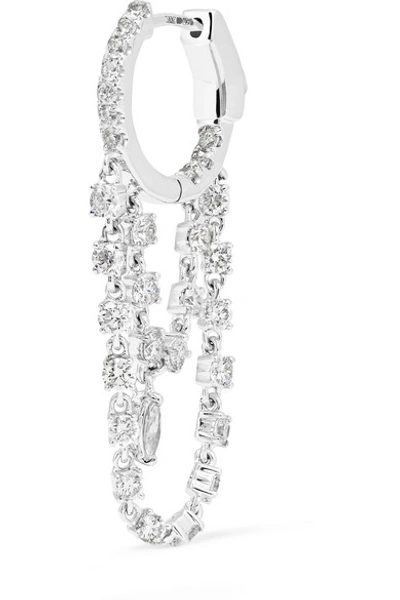 Shop Anita Ko Sophia Huggies 18-karat White Gold Diamond Earring