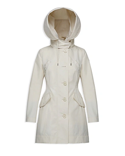 Shop Moncler Audrey Raincoat In Cream