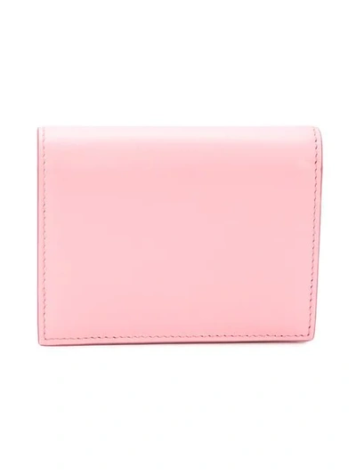Shop Miu Miu Bow Logo Plaque Wallet - Pink
