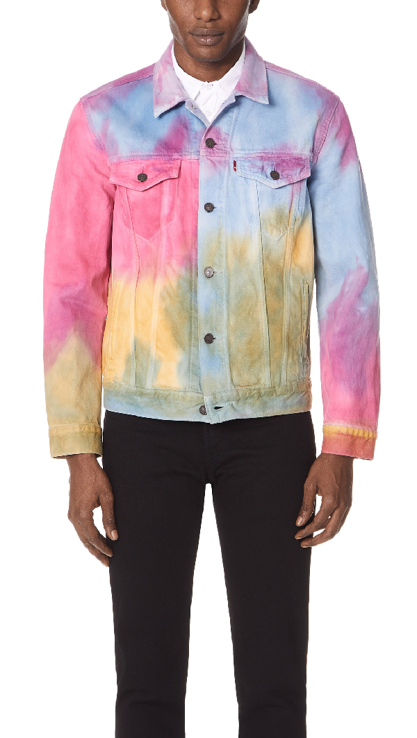 tie dye levi jacket