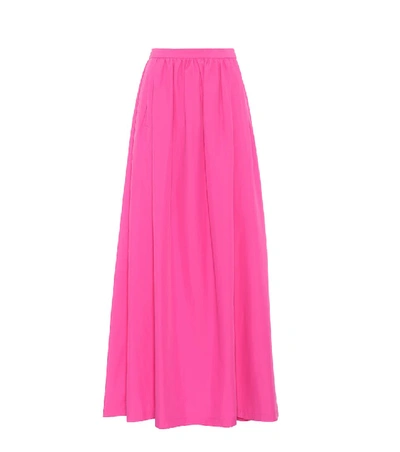 Shop Rosie Assoulin High-waisted Maxi Skirt In Pink