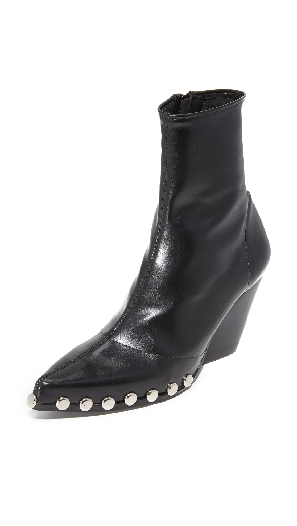 jeffrey campbell black studded booties