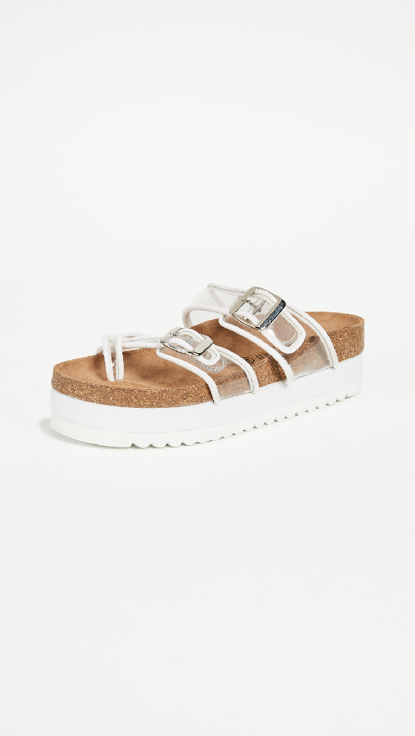 clear footbed sandals