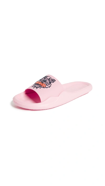Shop Kenzo Tiger Pool Sandals In Flamingo Pink