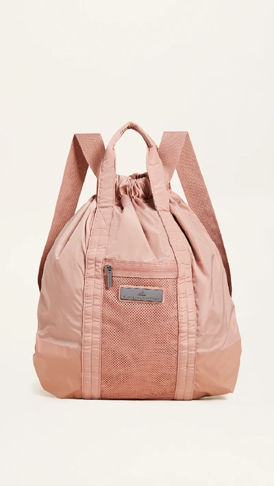 Shop Adidas By Stella Mccartney Gym Sack Backpack In Cinnamon Blush
