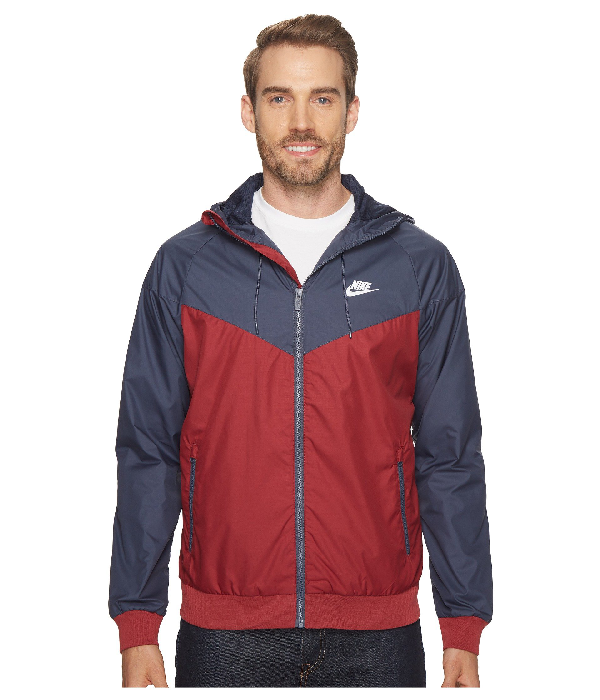 nike windrunner jacket red blue white