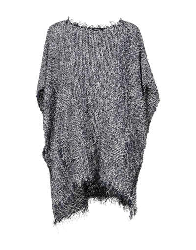 Shop Anneclaire Capes & Ponchos In Steel Grey