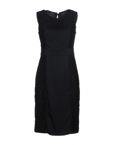 Shop Versace Knee-length Dresses In Black