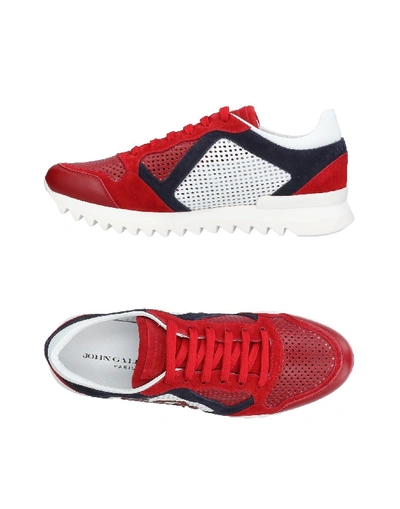 Shop John Galliano Sneakers In Red