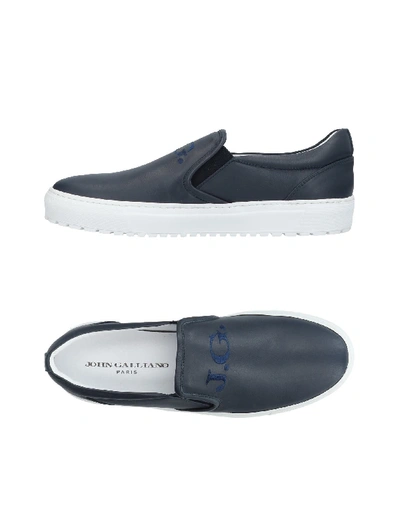 Shop John Galliano Sneakers In Dark Blue