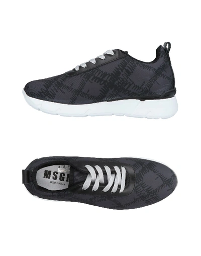 Shop Msgm Trainers In Steel Grey