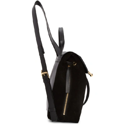 Shop Jw Anderson Black Mini Suede Pierce Backpack