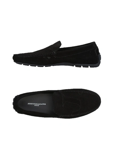 Shop John Galliano Loafers In Black