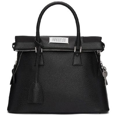 Shop Maison Margiela Black Leather Eco Sustainable Bag