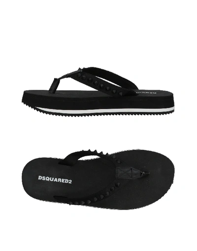 Shop Dsquared2 Flip Flops In Black