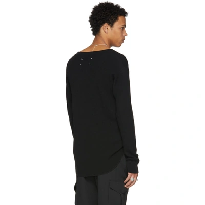 Shop Maison Margiela Black Thermal Sweater In 900 Black