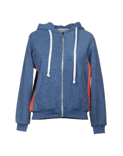 Shop Wildfox Hooded Sweatshirt In Slate Blue
