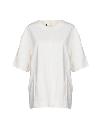 Shop Marni T-shirts In Ivory