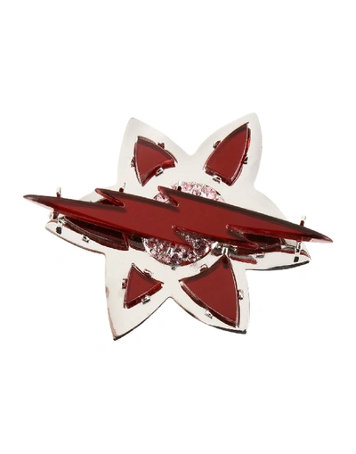 Shop Dsquared2 Brooch In Maroon