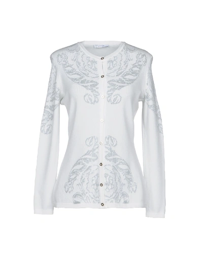 Shop Versace Cardigans In White