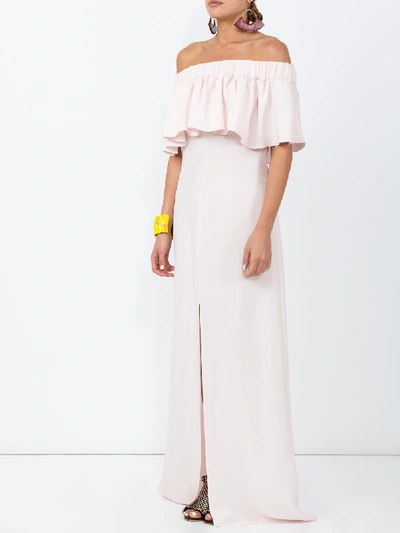 Shop Maison Rabih Kayrouz Off-shoulder Long Dress