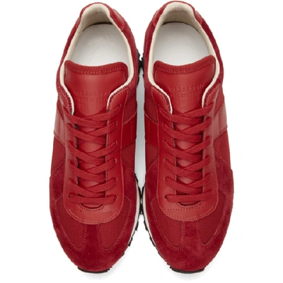 Shop Maison Margiela Red Runner Sneakers In 313 Red
