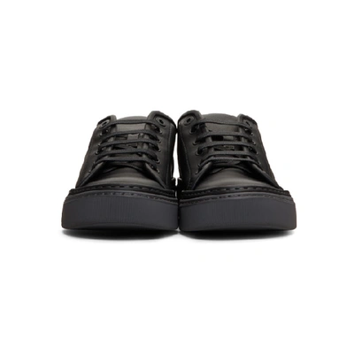 Shop Lanvin Black Leather Sneakers In 10