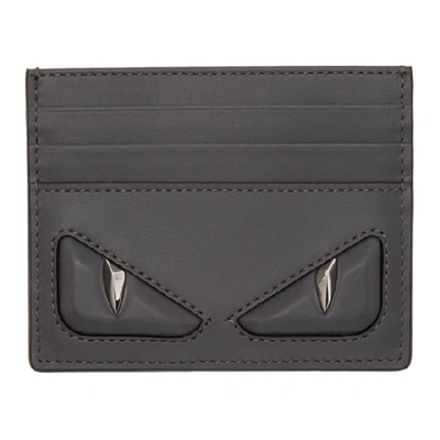 Shop Fendi Grey 3d Bag Bugs Card Holder In F0jgz