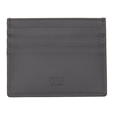 Shop Fendi Grey 3d Bag Bugs Card Holder In F0jgz