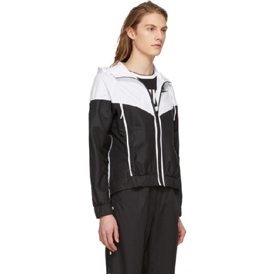 Shop Nike Black And White Windrunner Jacket In 011 Black W