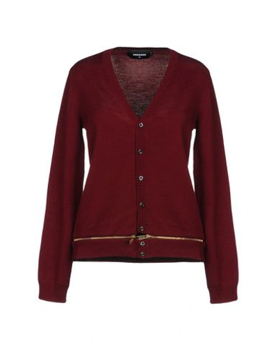 Shop Dsquared2 Cardigan In Maroon