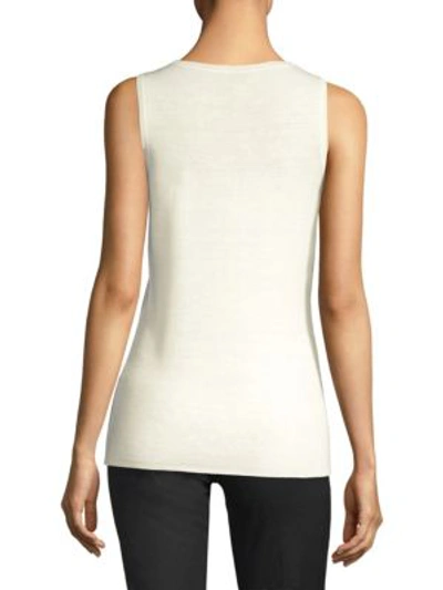 Shop Elie Tahari Remee Sleeveless Wool Top In Antique