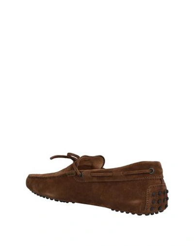 Tod's Man Loafers Chocolate Brown Size 8 Leather In Cocoa