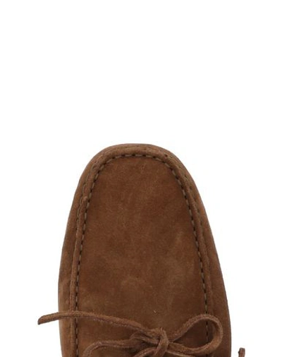 Tod's Man Loafers Chocolate Brown Size 8 Leather In Cocoa
