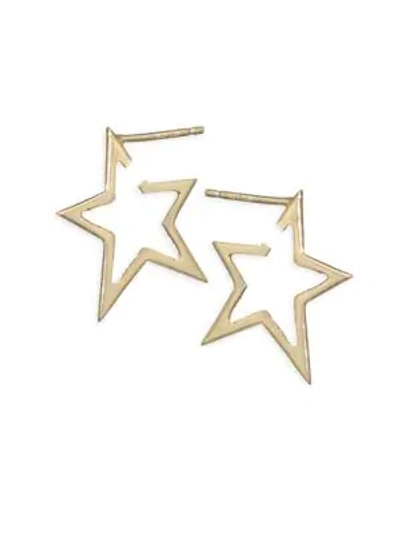 Shop Jennifer Zeuner Jewelry Sade Small Star Earrings In Yellow Gold