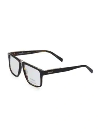 Shop Balmain 59mm Square Tortoiseshell Eyeglasses In Black