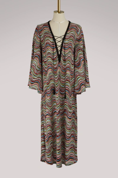 Shop Missoni Lamé Kaftan In Multi