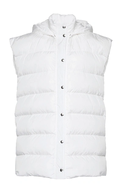 Shop Msgm Oversize Down Vest In White