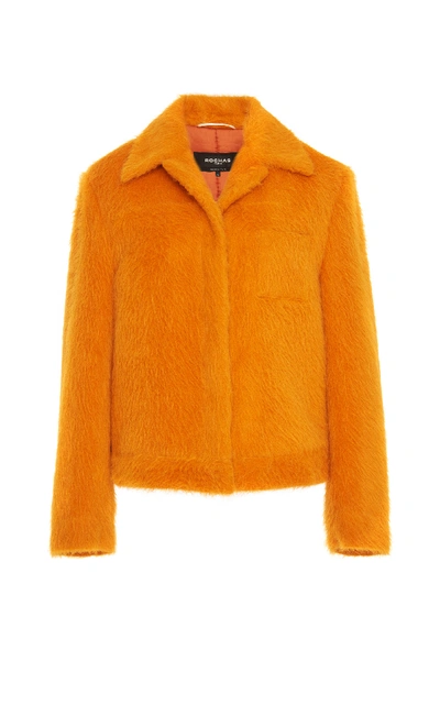 Shop Rochas Alpaca Jacket In Orange