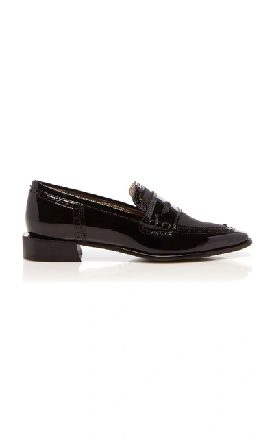 Shop Lanvin Mocassin Patent Loafer In Black