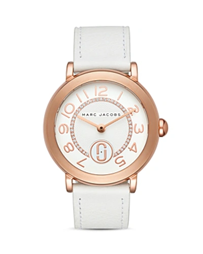 Shop Marc Jacobs Riley Watch, 37mm In White