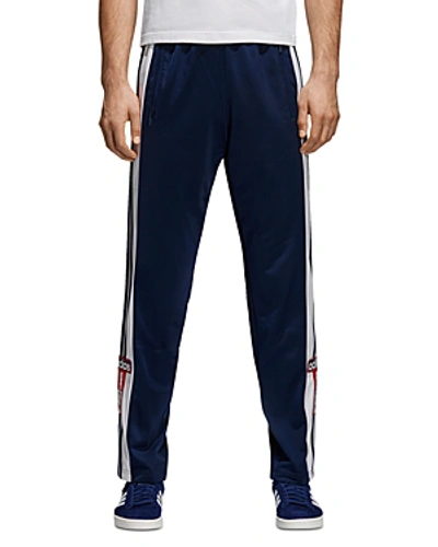 Shop Adidas Originals Snap Track Pants In Collegiate Navy